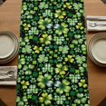 thumbnail image 5 of Table Runners 72 Inches Long Dress Scarves, St. Patrick's Day Farmhouse Kitchen Table Runner, Coffee Tablerunners, Watercolor Lucky Shamrocks Spring Leaves 14x72 Inch, 5 of 9