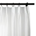 thumbnail image 3 of TWOPAGES Polyester Sheer Drape 52 X 84 Inches Long Pinch Pleat Top 1 Panel Light Filtering Curtain for Bathroom, White, 3 of 6