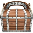 thumbnail image 4 of 12 pack pirate treasure chest treat box (6.5" x 6.5" x 3.5") paper cardboard. decoration party favor goodie candy box grab bag, 4 of 7