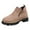 Pink, variant on Women's Ankle Boots Wide Width Chunky Heel Platform Short Chelsea Booties Suede Side Zipper Slip on Casual Walking Shoes Black Size 8.5
