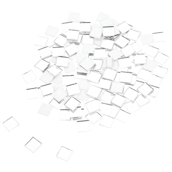 ACDANC 300pcs Mosaic Tiles Crystal Square Flat Back Tiles for Craft Project DIY Supplies