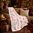 thumbnail image 3 of Christmas Watercolor Illustrations Whimsical Holiday, Festive Holiday Scene, Warm Flannel Blanket for Living Room and Reading Nook, Art Lovers Christmas Gift, Festive Home Decor, 3 of 9