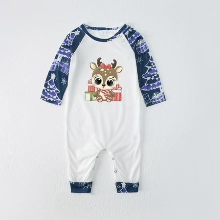 

Pajamas for Women KKCXFJX Fashionable Christmas Print Family European And American Pajamas Parent-child Suit Baby