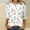 White, variant on Babysbule Womens Tops Fashion Women's Fashion Printed Loose T-shirt Mid-length 3/4 Sleeves Blouse Round Neck Casual Tops