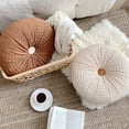 thumbnail image 3 of Mdesiwst Round Decorative Throw Pillows European Style Light Luxury Solid Colour Wheel-shaped Round Handmade Chair Window Office Cushions Sofa Cushion Futon, 3 of 7