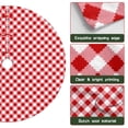 thumbnail image 6 of 36 Inch Christmas Tree Skirt – Velvet Plush Tree Mat, Soft Thickened Polyester with Red Ties, Single-Sided Printing, Available in 30in/36in/48in, Perfect for Holiday Xmas Tree Decoration, 6 of 7