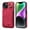 Red, variant on Case for iPhone 13, PU Leather 3 Card Slots with Finger Ring Holder Shockproof Phone Case
