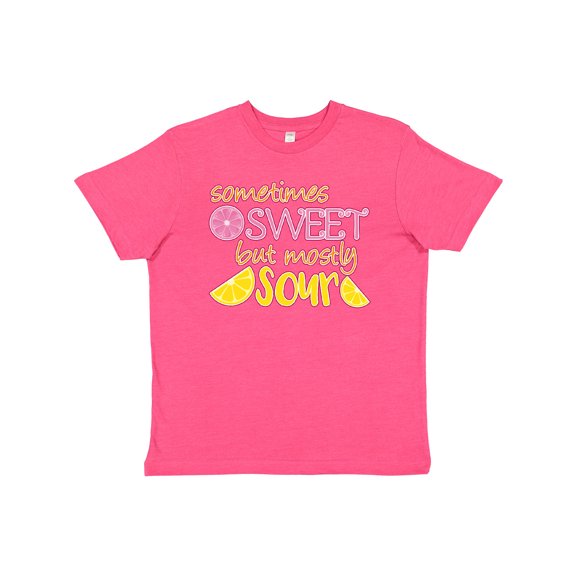 Inktastic Sometimes Sweet, but Mostly Sour Pink and Yellow Lemons Youth T-Shirt