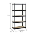 thumbnail image 4 of Muscle Rack 5-Shelf Steel Storage Shelf Unit, Black, 4000 lbs Capacity, 4 of 6