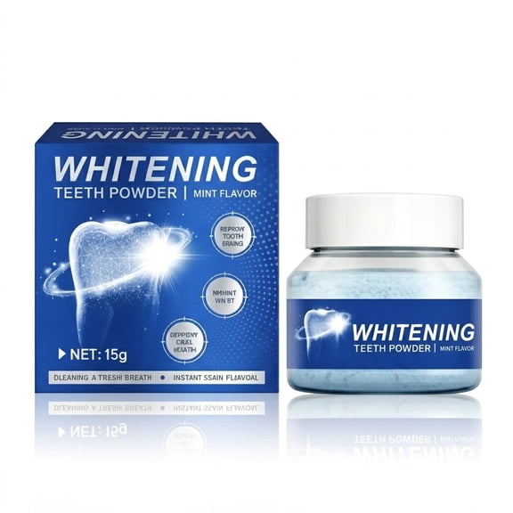 Teeth Whitening Powder,Teeth Whitening Kit , Enamel Safe Formula for Daily Coffee Stain Removal, Strengthens & Purifies