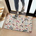 thumbnail image 2 of Beige Butterfly Flower Pattern Door Rugs,Washable Non Slip Door Mats Indoor,Decorative Door Mats,Entry Mat Indoor for Entrance,Bedroom,Kitchen,Bathroom,16"x24", 2 of 6