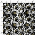 thumbnail image 2 of Soimoi Florals Print, Silk Fabric, Decor Sewing Fabric by The Yard 42 Inch Wide,Decorative Fabric for Shirts Suits Ties, Black And White, 2 of 6