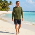 thumbnail image 2 of Men's Long Sleeve Loose Fit Rash Guard Surf Shirt Water Sports Swimwear, 2 of 11