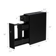 thumbnail image 7 of Patiojoy Storage Cabinet House Furniture Floor Cabinet Drawers Stand Storage Black MDF, 7 of 7