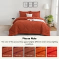 thumbnail image 4 of 7 Pieces Comforter Set With Sheets, Bed In A Bag All Season Bedding Sets With Comforter, Pillow Shams, Flat Sheet, Fitted Sheet And Pillowcases, Orange Queen Size, 4 of 8