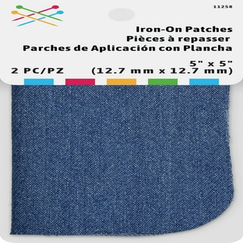 Prym 5"x5" Denim Iron-On Patch, 2 Count