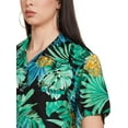 thumbnail image 6 of Stylore Womens Hawaiian Shirt Short Sleeve Blouse Tropical Black Green 3XL, 6 of 7