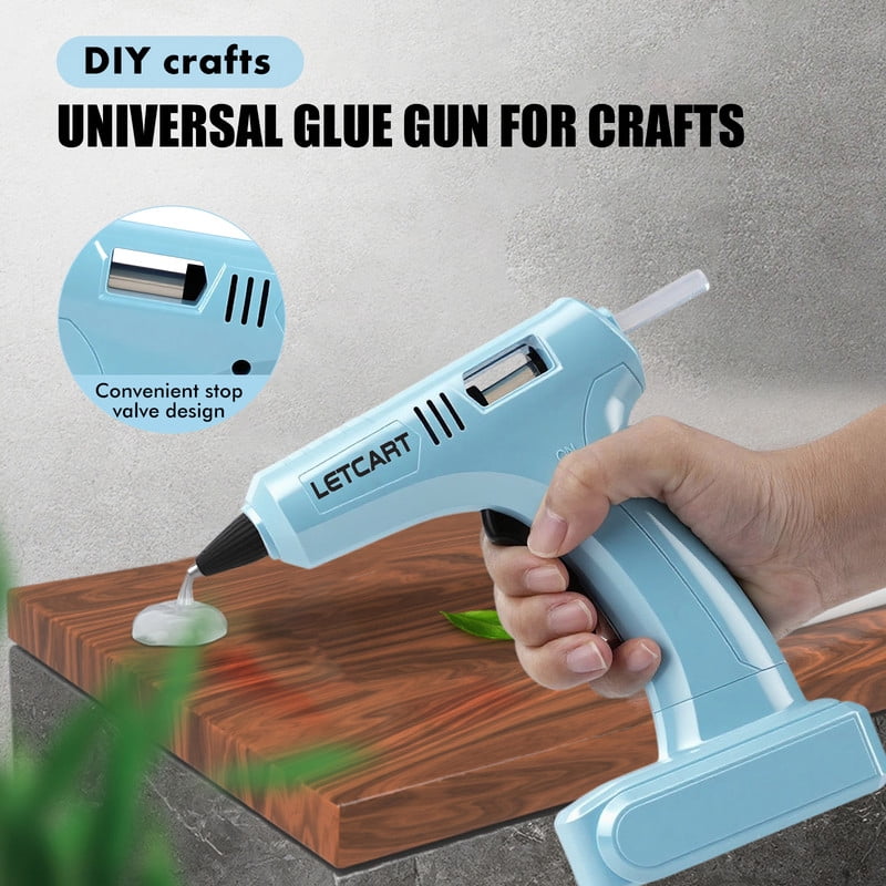 40W Hot Melt Glue Gun DIY Mini Industrial Guns Electric Repair Tool w/30pcs Glue Stick US Blue