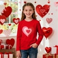 thumbnail image 2 of Annhoo Valentines Day Tops for Gilr Boy Crewneck Print Graphic Pullover Long Sleeve Shirts Fashion Casual Clothes, 2 of 7