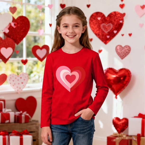 Blusas y camisas de manga larga con cuello redondo Camisas con estampados de manga larga Cuello redondo lindo Blusas casuales elegantes Ropa Camisas de cuello redondo Niña Top de poliéster