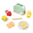 thumbnail image 1 of Juguete Tostador, Esquinas Redondeadas, Coordinación Mano-ojo Segura, Juguete Para Hacer Pan, Colores Suaves, Madera Maciza Duradera Para El Aprendizaje Temprano Para Niños, 1 of 7
