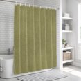 thumbnail image 4 of Solid Color Green Bathroom Shower Curtains with 12 Hooks Polyester Waterproof Shower Curtain for Stalls and Bathtubs Pure Color Modern Minimalist Art Decorative Bathroom Privacy Curtain 66x72 Inches, 4 of 6