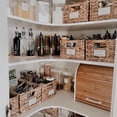 thumbnail image 3 of Bamboo Double Layer Bread Box for Kitchen Countertop, Roll Top Wood, Extra Large Kitchen Storage, Modern Wooden Bin (Black), 3 of 8