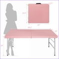 thumbnail image 6 of Picnic Tables | Mesa de Picnic, 4ft Portable Folding, for Indoor Outdoor Camping, 135KG Capacity | Pink | Rectangle, 6 of 7