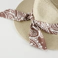 thumbnail image 4 of Ticikt Summer Hats for Women Wide Women Straw Beach Retro Hat Little Girl Sun Cap Foldable Ladies Hats,Color:Beige, 4 of 5