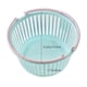 thumbnail image 3 of Cesta de plástico para escritorio con asas | Organizador pequeño para brochas de maquillaje, artículos de oficina y accesorios para el hogar | Contenedor de malla azul, 3 of 6