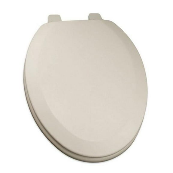 BathDecor Biscuit/Linen Deluxe Molded Wood Elongated Toilet Seat with Adjustable Hinge