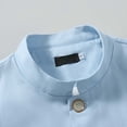 thumbnail image 5 of Txeol Men's Stand Collar Blazers Single Breasted Long Sleeve Suit Jacket Business Casual Button Down Blazer 2025,Light Blue,L, 5 of 10