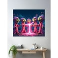 thumbnail image 2 of Cosmic Pajama Cult Poster Wall Art, Modern Wall Decor For Living Room Bedroom, 16x24 UNFRAMED, 2 of 3