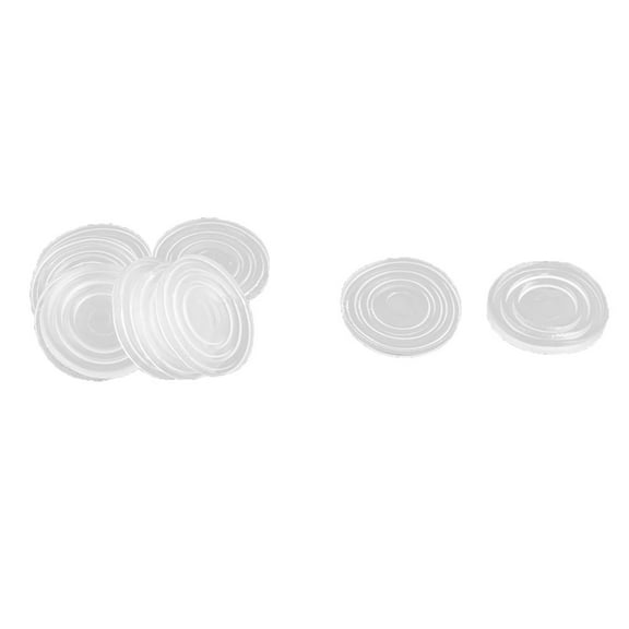 Unique Bargains Office Furniture Rubber Round Glass Table Non Slip Mat Pads Clear 10Pcs