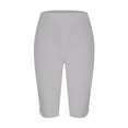 thumbnail image 5 of DDAPJ pyju Capri Leggings for Women Fashion Hollow Out Capris Buttery Soft Workout Yoga Pants Summer Cropped Pants Lightweight Casual Milk Silk Legging Gray XL, 5 of 6