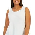 thumbnail image 2 of Style & Co Women's Cotton Tank White Size 3X, 2 of 3