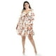 thumbnail image 2 of Vestido escote de moño Roman Fashion Tallas Extras 4318 Blanco Cafe 40, 2 of 5