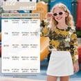 thumbnail image 7 of COEQINE Girls Loose Fit Crop Top, Long Sleeve Comfort Sweatshirt, Fall Winter Clothes Crewneck Pullover for School Tween Age 9-10, Cat Black Yellow, 7 of 7