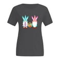 thumbnail image 3 of Aoochasliy Womens Easter Tshirt Casual Printed Plus Size O-Neck T-Shirts Print Short Sleeve Graphic Tee Tops, 3 of 5