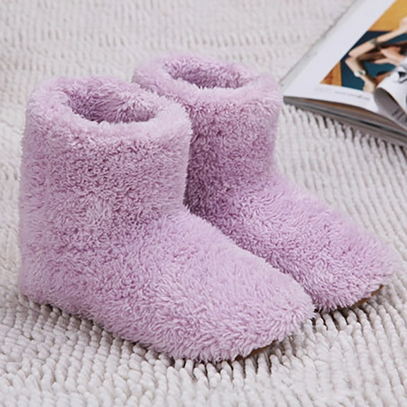 Winter USB Heater Foot Shoes Plush Warm Electric Slippers Feet Heated Washable Electric Shoes Pad Heating Insoles 39-43