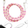 thumbnail image 1 of Cables de Carga Con Cuentas, Cable USB 2 en 1, Lindo Rápida 1 m Para Niñas y Mujeres (Rosa) Rosa, 1 of 7