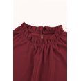 thumbnail image 2 of POGLIP Women's Wine Red Flounced Tank Top, 2 of 6