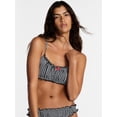 thumbnail image 4 of Kacey Lee Women's and Women's Plus Lettuce Edge Bikini Top with Bow, Sizes XS-3X, 4 of 5