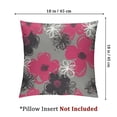 thumbnail image 4 of BANET Throw Pillow Cover Set of 2, Vibrant Colored Free Hand Drawing Style , Decorative Square Covers for Couch Bed &amp; Sofa,Hot Pink Black Grey 18x18in, 4 of 7