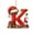 K, variant on 26 Letters Christmas Tree Ornament – Personalized Acrylic Alphabet Decoration with Santa Hat – DIY Xmas Hanging Pendant for Home, Tree, Wreath, or Gifts
