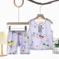 thumbnail image 2 of CAUYDY Toddler Baby 3M 6M 9M Girl Boy Summer Loungewear Set Pajamas Outfit 2PCS Soft Elastic Shorts and Tank Top 3T 4T 5T Kids (Sizes 7-8 Years,L4-Grey), 2 of 4