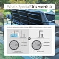 thumbnail image 2 of Alpha Joy 5 Piece Outdoor Patio Converation Set Metal Outdoor Furniture Set with Swivel Chairs & Ottomans & 5.75" Thickened Cushions, Pacific Blue, 2 of 7