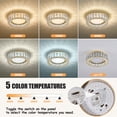 thumbnail image 4 of Badiegh 11 inch Modern Dimmable Gold Crystal Bedroom Flush Mount Lights with Dimmable 5CCT 2700K-6000K (24W), 4 of 8