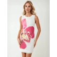 thumbnail image 2 of Bodycon Mini Dress with Floral Pattern, 2 of 7