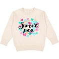 thumbnail image 2 of Inktastic Sweet Pea Hearts Toddler Sweatshirt, 2 of 4